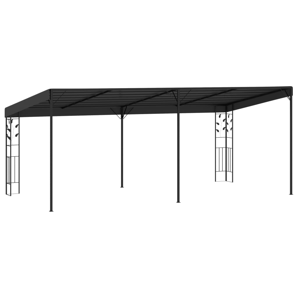 Dārza Nojume, Stiprināma Pie Sienas, 6X3X2,5 M, Antracītpelēka