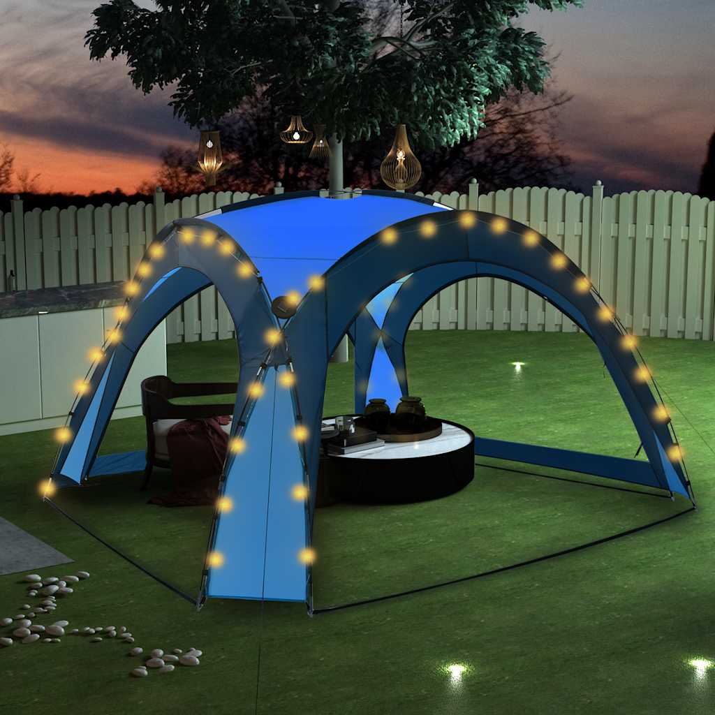 Svinību Telts Ar Led Un 4 Sānu Sienām, 3,6X3,6X2,3 M, Kamuflāža