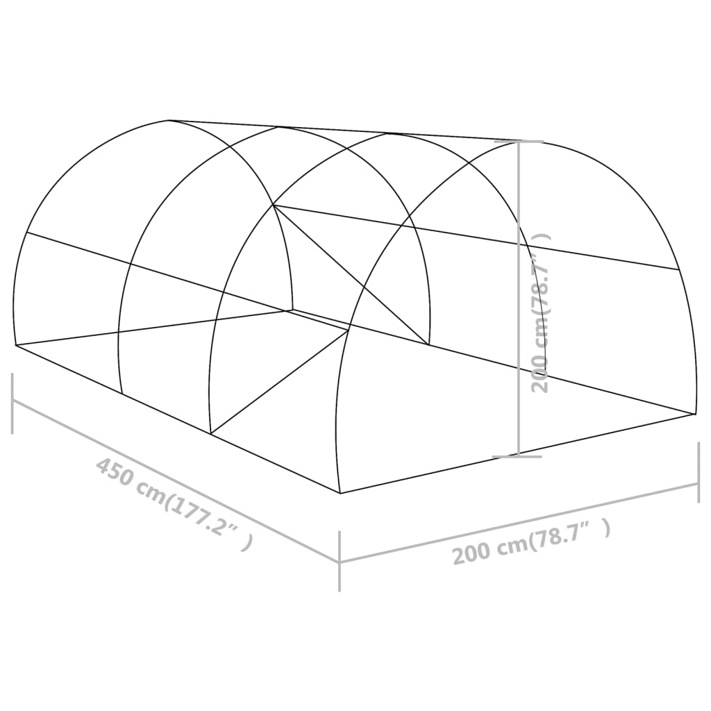 Siltumnīca, 9 M², 4,5X2X2 M