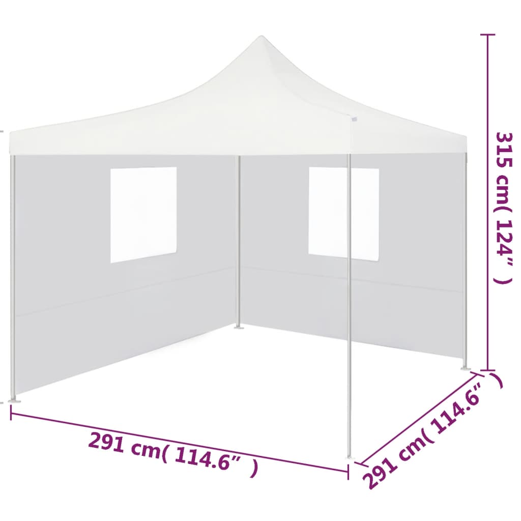 Saliekama Nojume Ar 2 Sienām, Balta, 3X3 M, Tērauds
