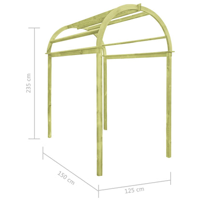 Špaleru Arka / Pergola, 125X150X235 Cm, Impregnēts Priedes Koks