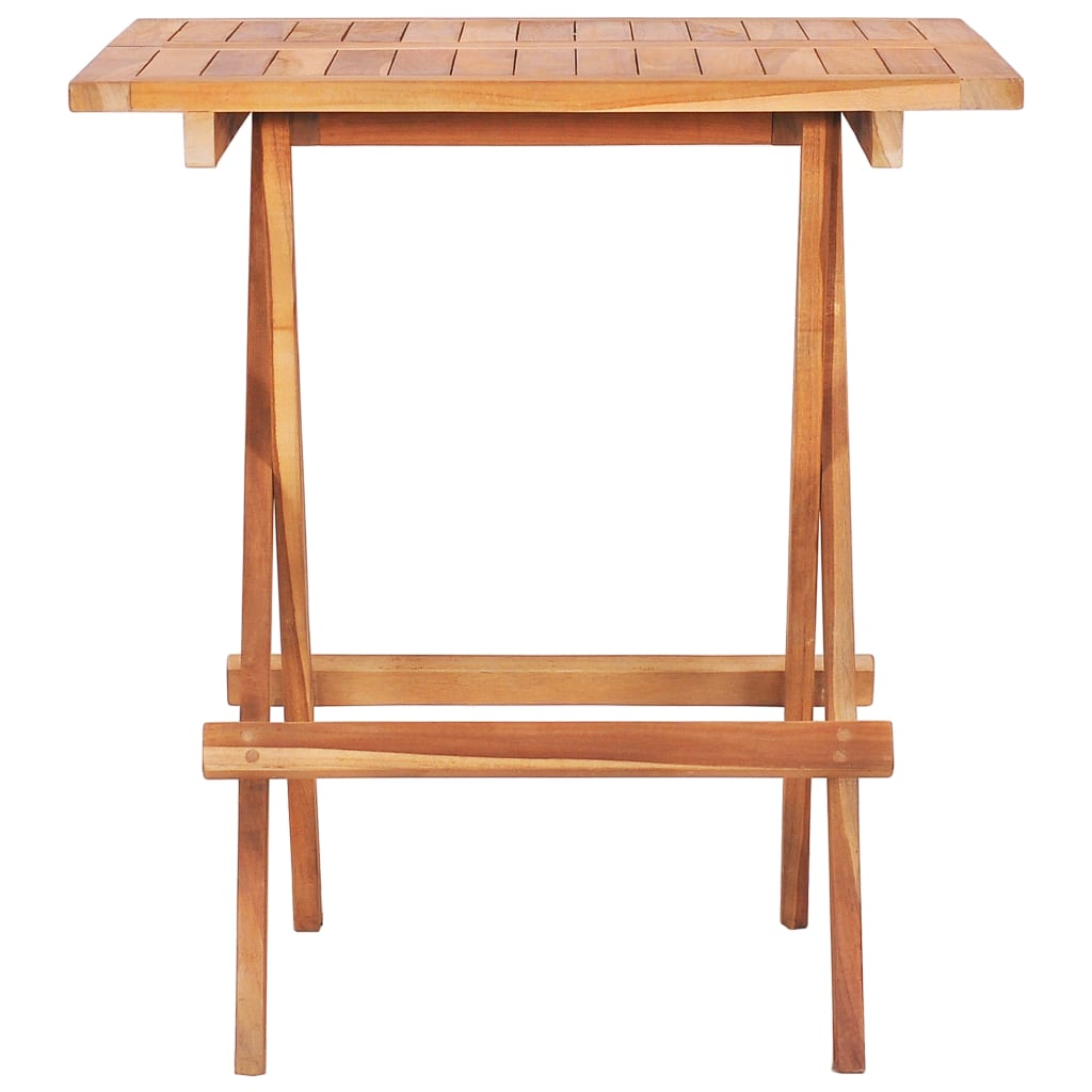 Saliekams Bistro Galds, 60X60X65 Cm, Masīvs Tīkkoks