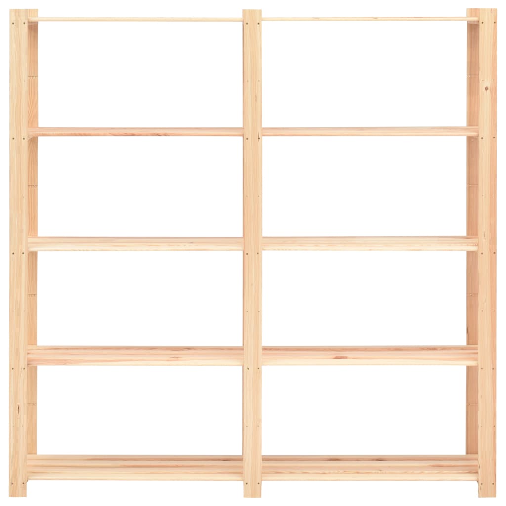 5-Līmeņu Glabāšanas Plaukti, 2 Gb., 170X38X170 Cm, Priedes Koks