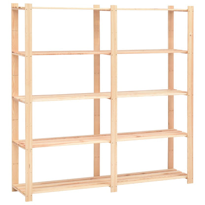 5-Līmeņu Glabāšanas Plaukti, 3 Gb., 170X38X170 Cm, Priedes Koks
