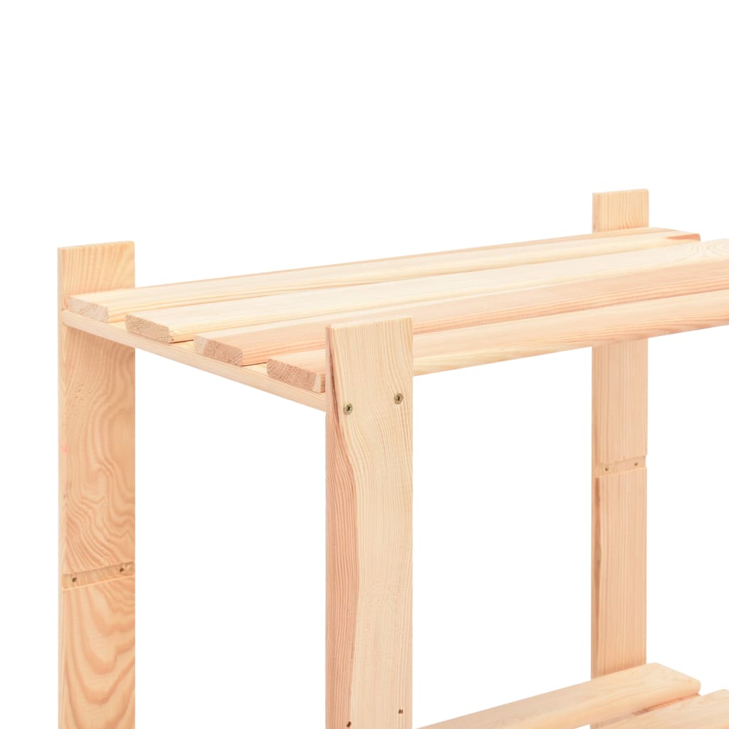5-Līmeņu Glabāšanas Plaukti, 2 Gab., 80X38X170 Cm, Priedes Koks