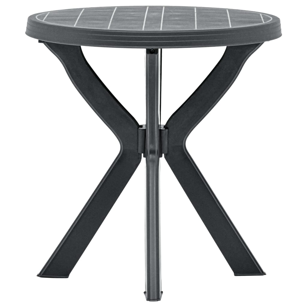 Bistro Galds, Antracītpelēks, Ø70 Cm, Plastmasa