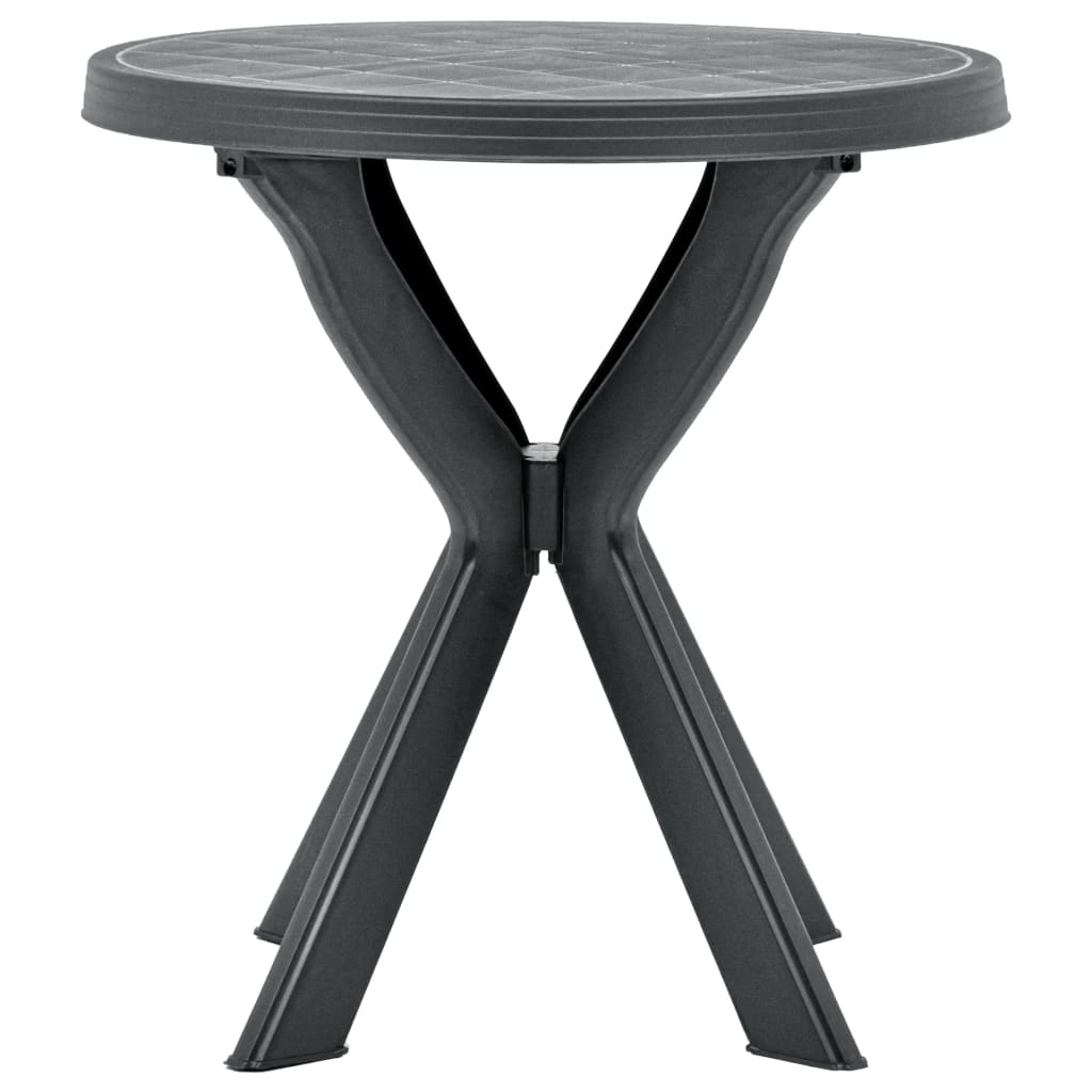 Bistro Galds, Antracītpelēks, Ø70 Cm, Plastmasa