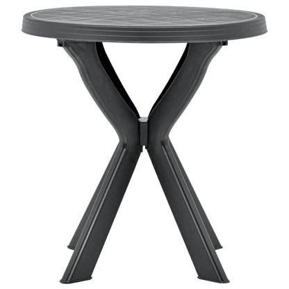 Bistro Galds, Antracītpelēks, Ø70 Cm, Plastmasa