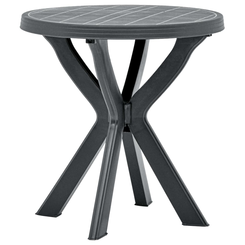 Bistro Galds, Antracītpelēks, Ø70 Cm, Plastmasa