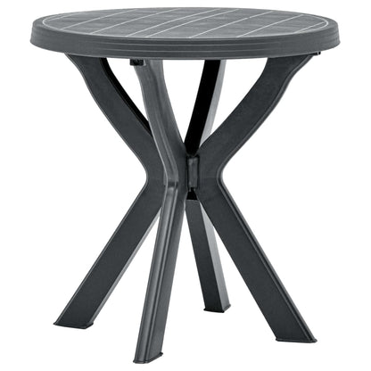 Bistro Galds, Antracītpelēks, Ø70 Cm, Plastmasa