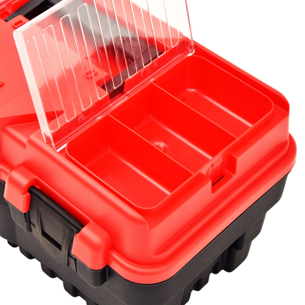 Instrumentu Kaste Plastmasas, 462X256X242 Mm, Sarkana