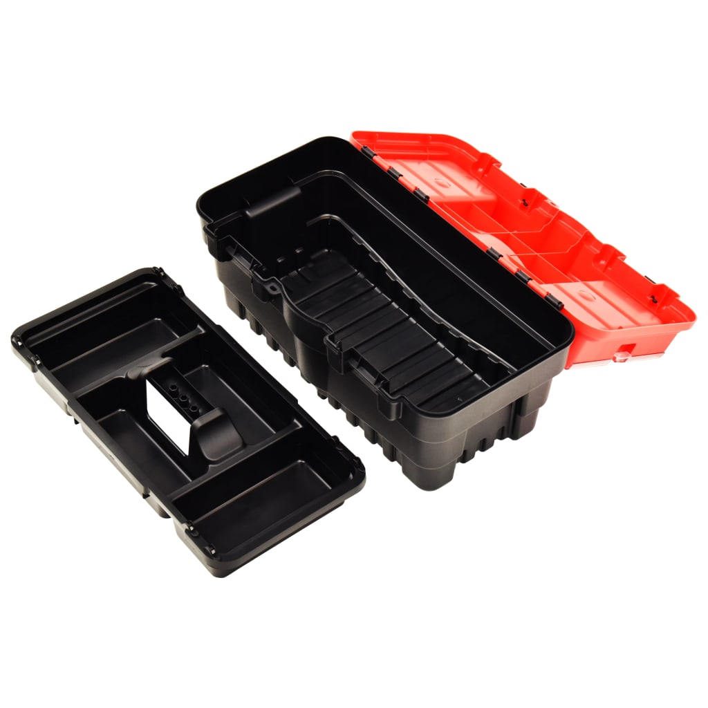 Instrumentu Kaste Plastmasas, 462X256X242 Mm, Sarkana