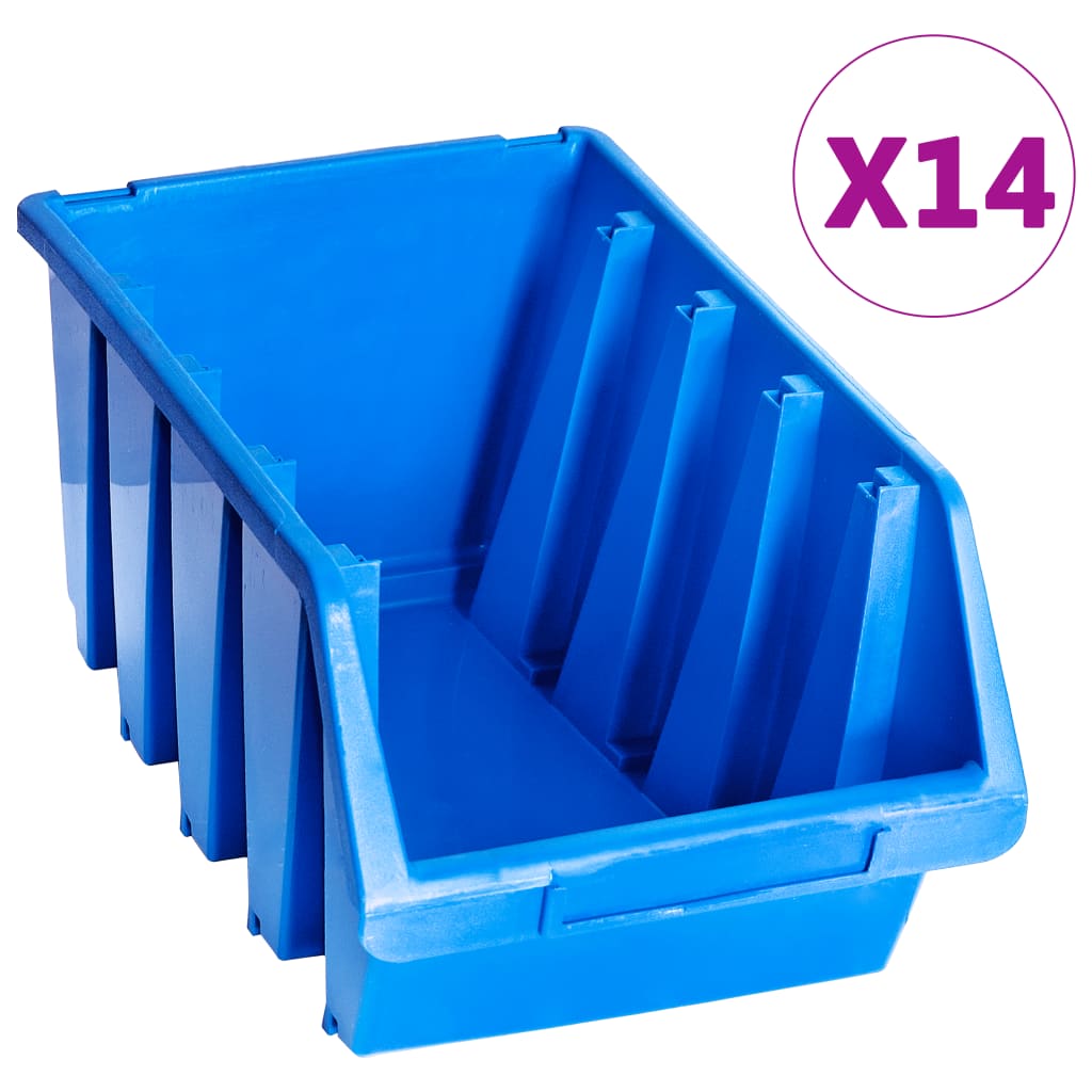 Uzglabāšanas Nodalījumi, 20 Gab., Zila Plastmasa
