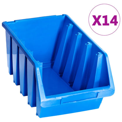 Uzglabāšanas Nodalījumi, 20 Gab., Zila Plastmasa