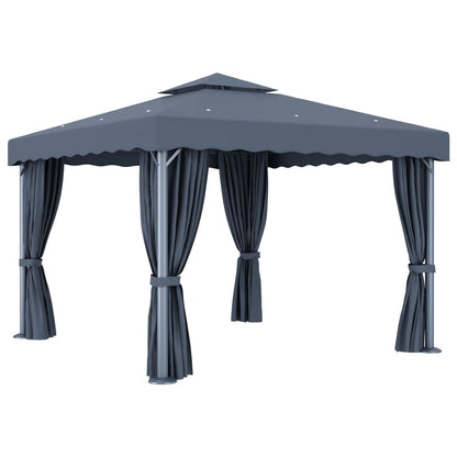 Dārza Nojume Ar Aizkariem, , Antracītpelēka, Alumīnijs