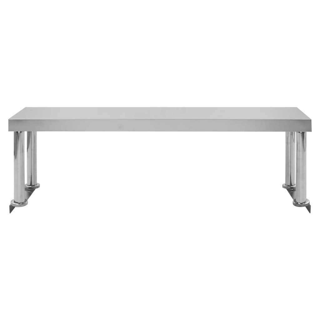 Virtuves Darba Galds Ar Plauktu, 120X60X120 Cm, Tērauds