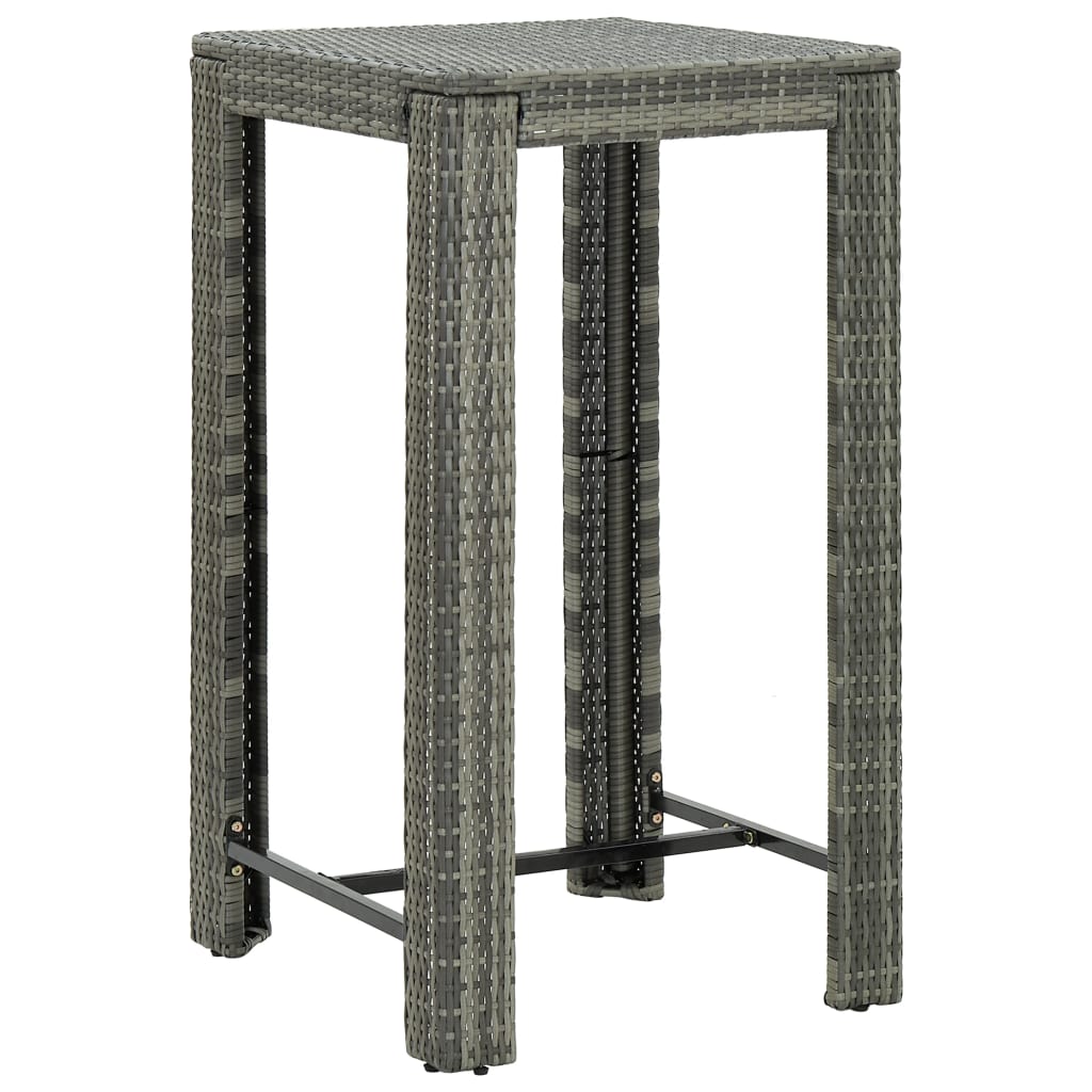 Dārza Bāra Galds, Brūns, 100X60,5X110,5 Cm, Pe Rotangpalma