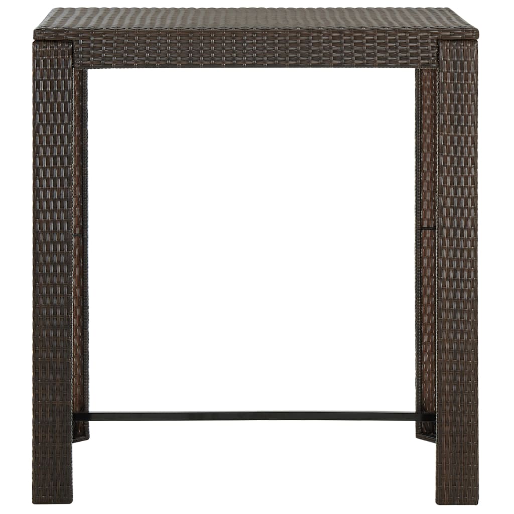 Dārza Bāra Galds, Brūns, 100X60,5X110,5 Cm, Pe Rotangpalma