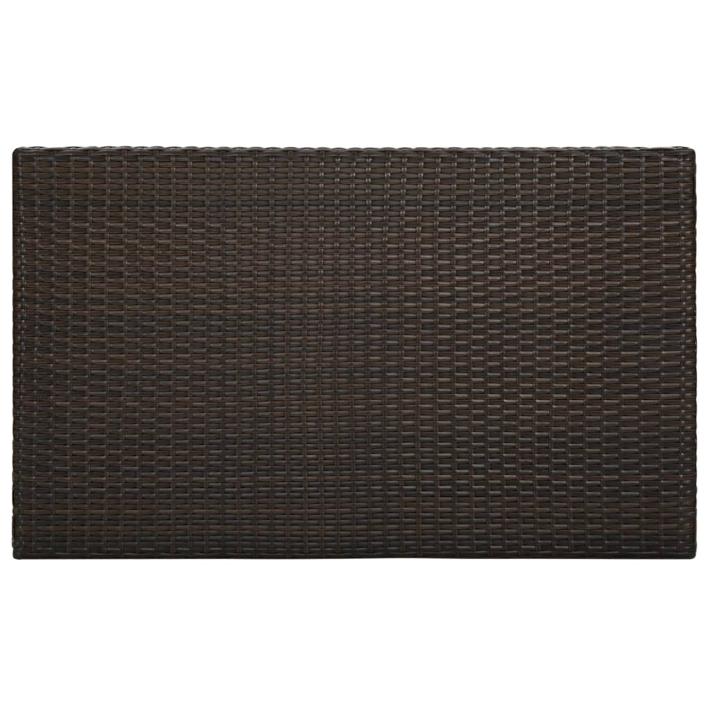 Dārza Bāra Galds, Brūns, 100X60,5X110,5 Cm, Pe Rotangpalma