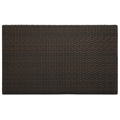 Dārza Bāra Galds, Brūns, 100X60,5X110,5 Cm, Pe Rotangpalma