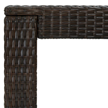 Dārza Bāra Galds, Brūns, 100X60,5X110,5 Cm, Pe Rotangpalma