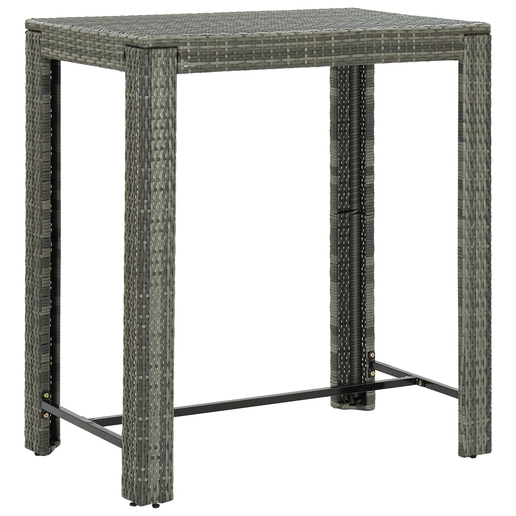 Dārza Bāra Galds, Brūns, 100X60,5X110,5 Cm, Pe Rotangpalma