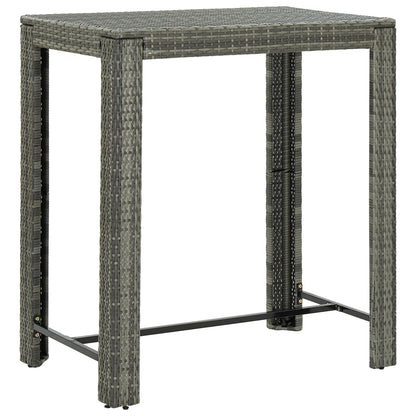 Dārza Bāra Galds, Brūns, 100X60,5X110,5 Cm, Pe Rotangpalma