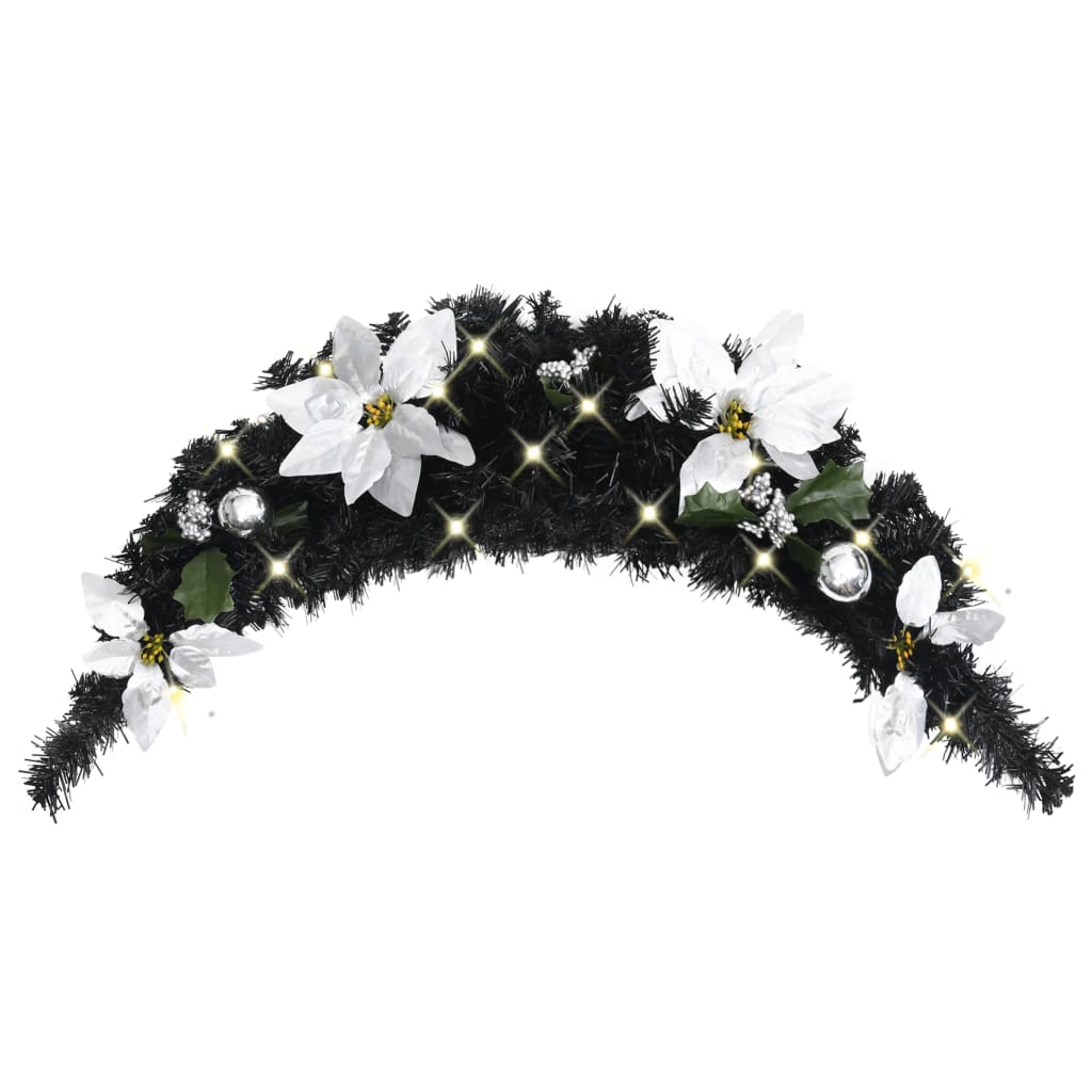 Ziemassvētku Arka Ar Led Lampiņām, Melna, 90 Cm, Pvc