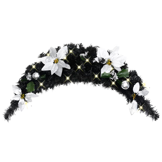Ziemassvētku Arka Ar Led Lampiņām, Melna, 90 Cm, Pvc