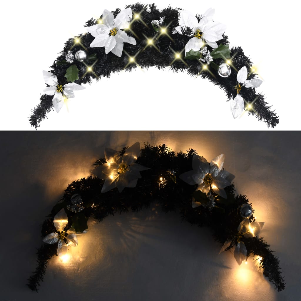 Ziemassvētku Arka Ar Led Lampiņām, Melna, 90 Cm, Pvc