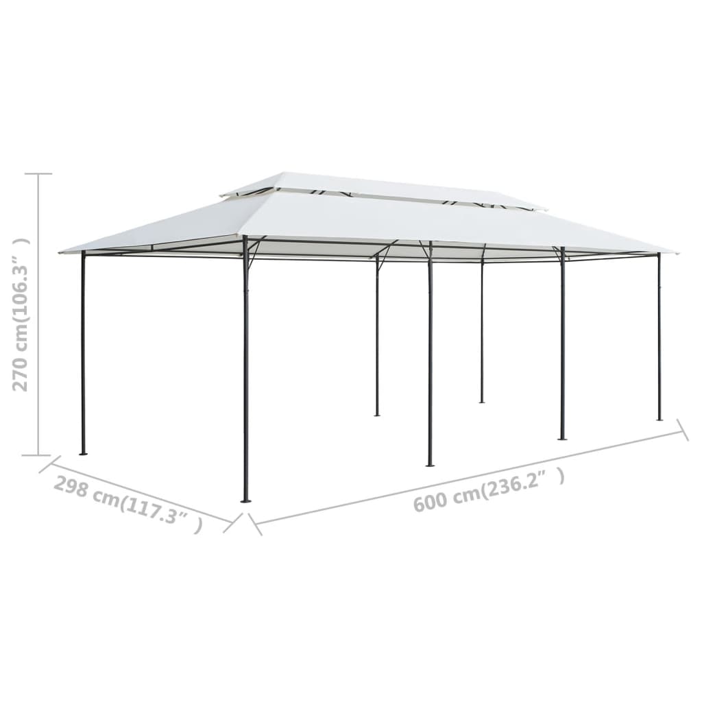 Dārza Nojume, 600X298X270 Cm, Balta, 180G/M²