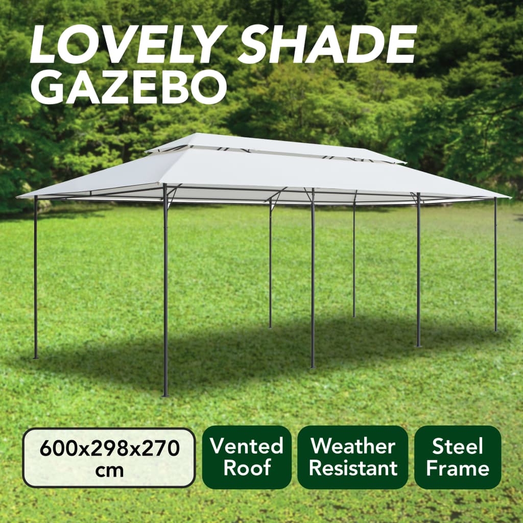 Dārza Nojume, 600X298X270 Cm, Balta, 180G/M²