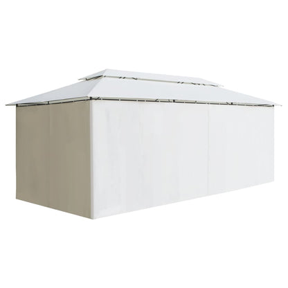 Dārza Nojume Ar Aizkariem, 600X298X270 Cm, Balta, 180G/M²