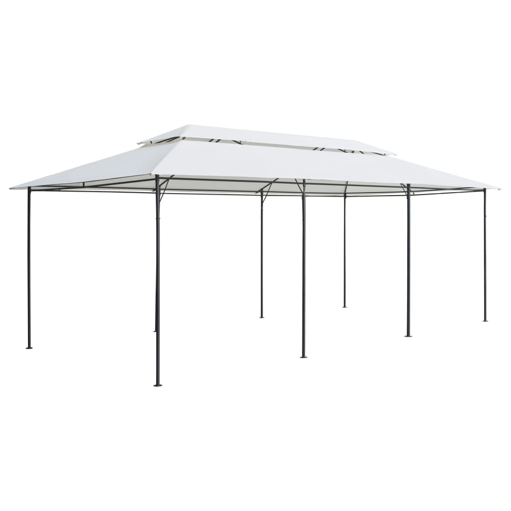 Dārza Nojume Ar Aizkariem, 600X298X270 Cm, Balta, 180G/M²