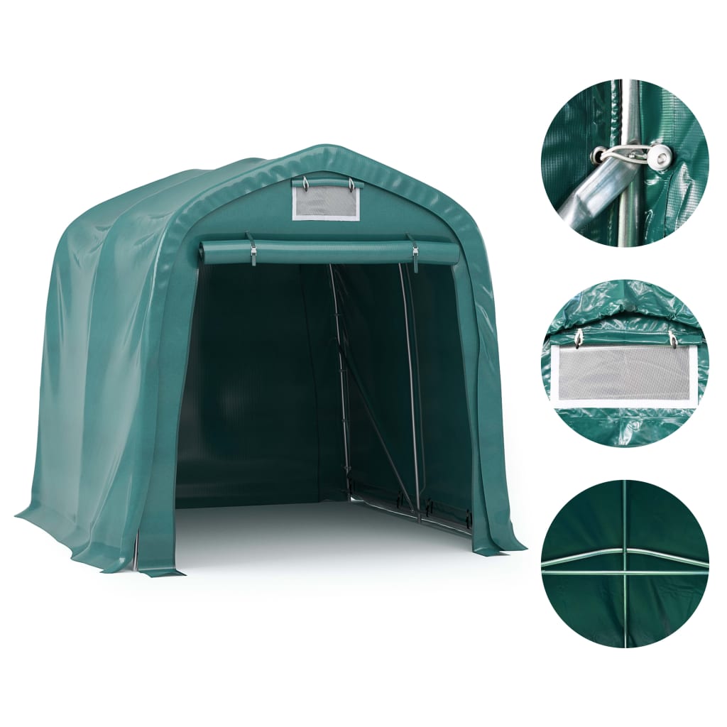 Garāžas Telts, Pvc, 1,6X2,4 M, Zaļa