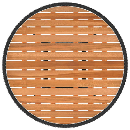 Dārza Galds, Ø70 Cm, Pe Rotangpalma, Akācijas Masīvkoks