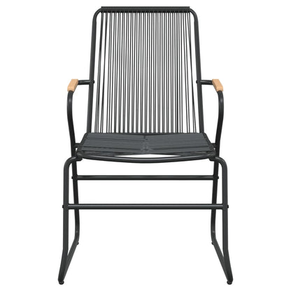 Dārza Krēsli, 2 Gab., Pvc Rotangpalma, 58X59X85,5 Cm, Melni