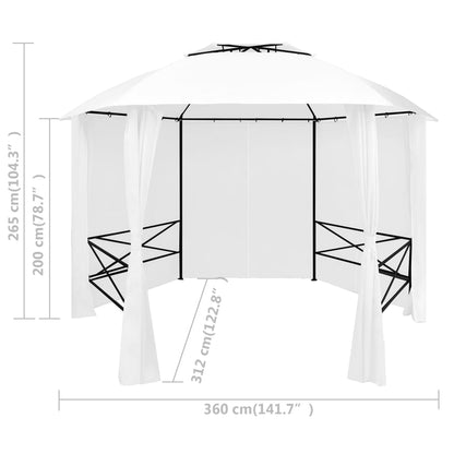 Dārza Nojume Ar Aizkariem, 360X312X265 Cm, , 180 G/M²
