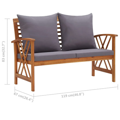 Dārza Sols Ar Spilveniem, 119 Cm, Akācijas Masīvkoks