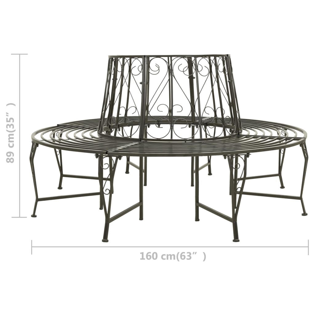 Dārza Sols, Uzstādāms Ap Koku, 160 Cm, Tērauds