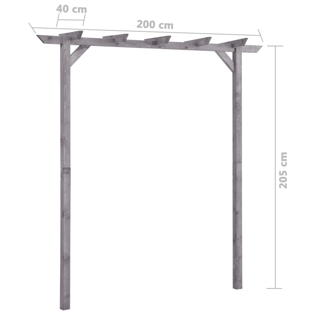 Dārza Pergola, Pelēka, , Impregnēts Priedes Koks