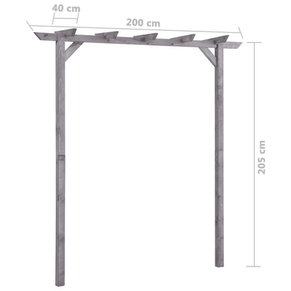 Dārza Pergola, Pelēka, , Impregnēts Priedes Koks