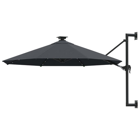 Saulessargs Ar Metāla Kātu Un Led, Antracītpelēks, 300 Cm