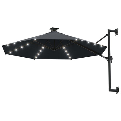 Saulessargs Ar Metāla Kātu Un Led, Antracītpelēks, 300 Cm
