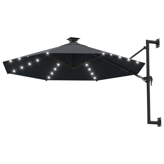 Saulessargs Ar Metāla Kātu Un Led, Antracītpelēks, 300 Cm