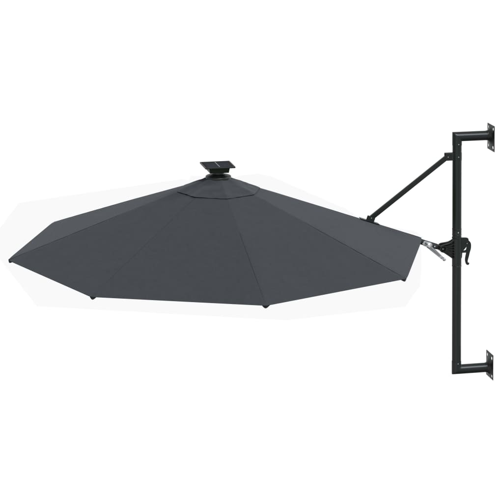 Saulessargs Ar Metāla Kātu Un Led, Antracītpelēks, 300 Cm