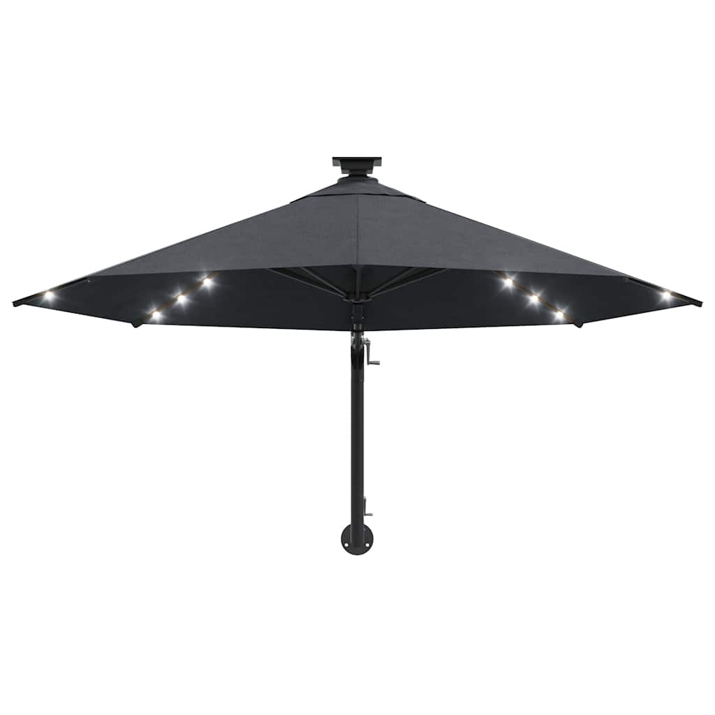 Saulessargs Ar Metāla Kātu Un Led, Antracītpelēks, 300 Cm