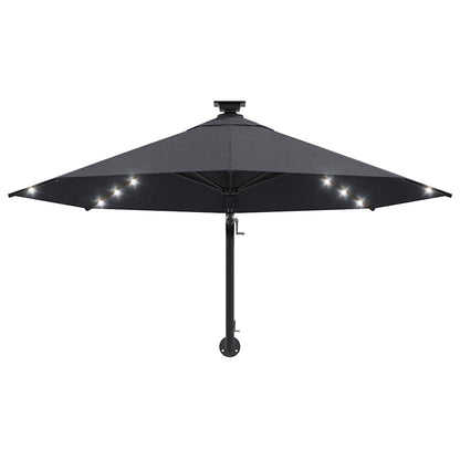 Saulessargs Ar Metāla Kātu Un Led, Antracītpelēks, 300 Cm