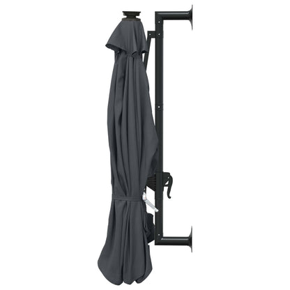 Saulessargs Ar Metāla Kātu Un Led, Antracītpelēks, 300 Cm