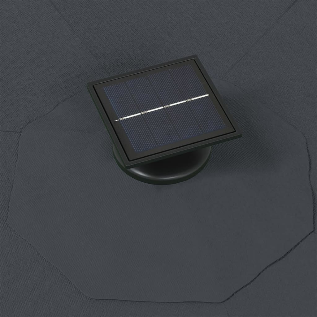 Saulessargs Ar Metāla Kātu Un Led, Antracītpelēks, 300 Cm